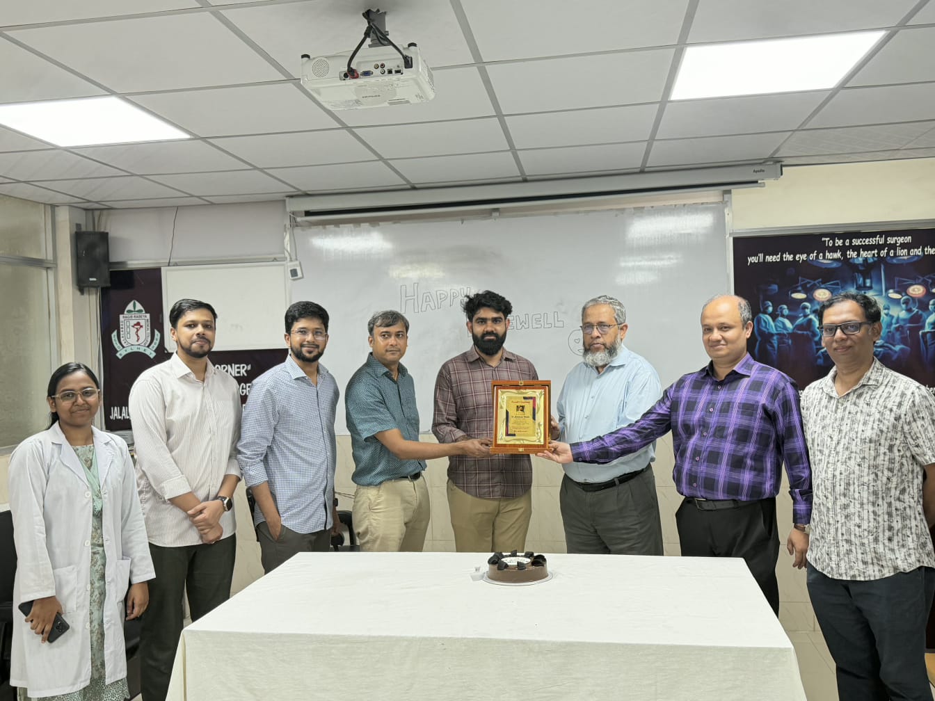 Farewell to my trainee Dr. Jumman Uddin after completion of FCPS core surgical training